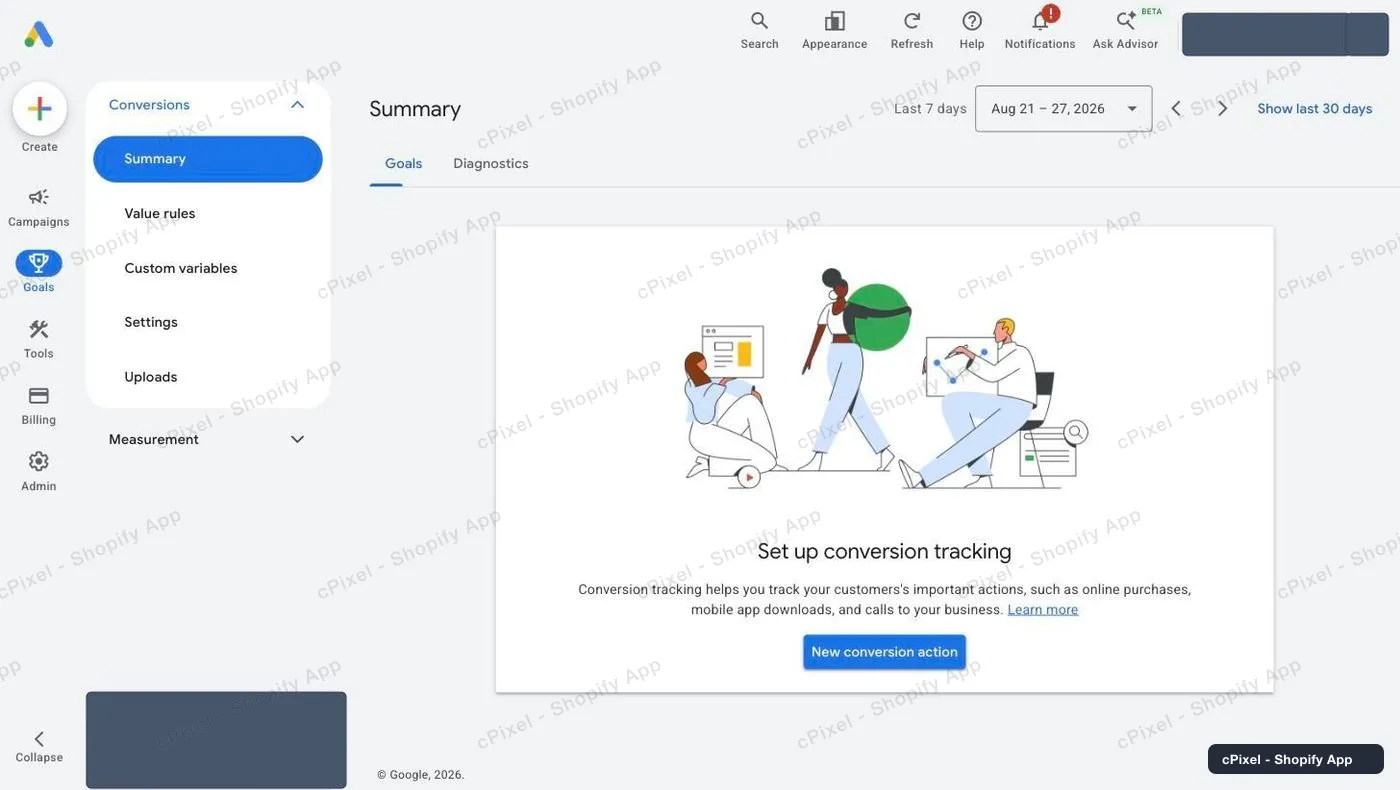 Go to Goals → Conversions → Summary