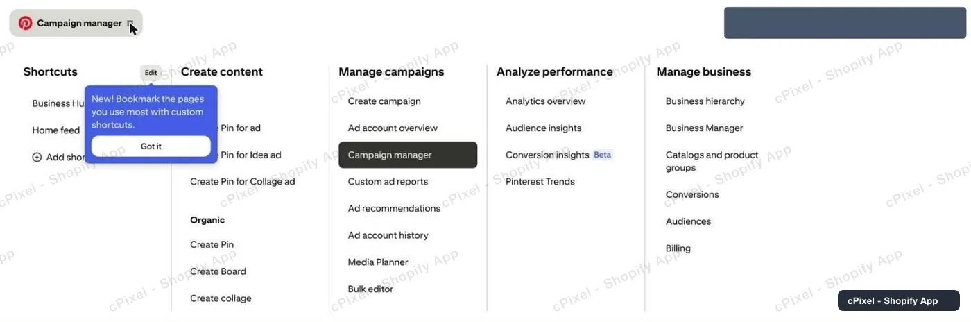 Open the menu and choose Conversions